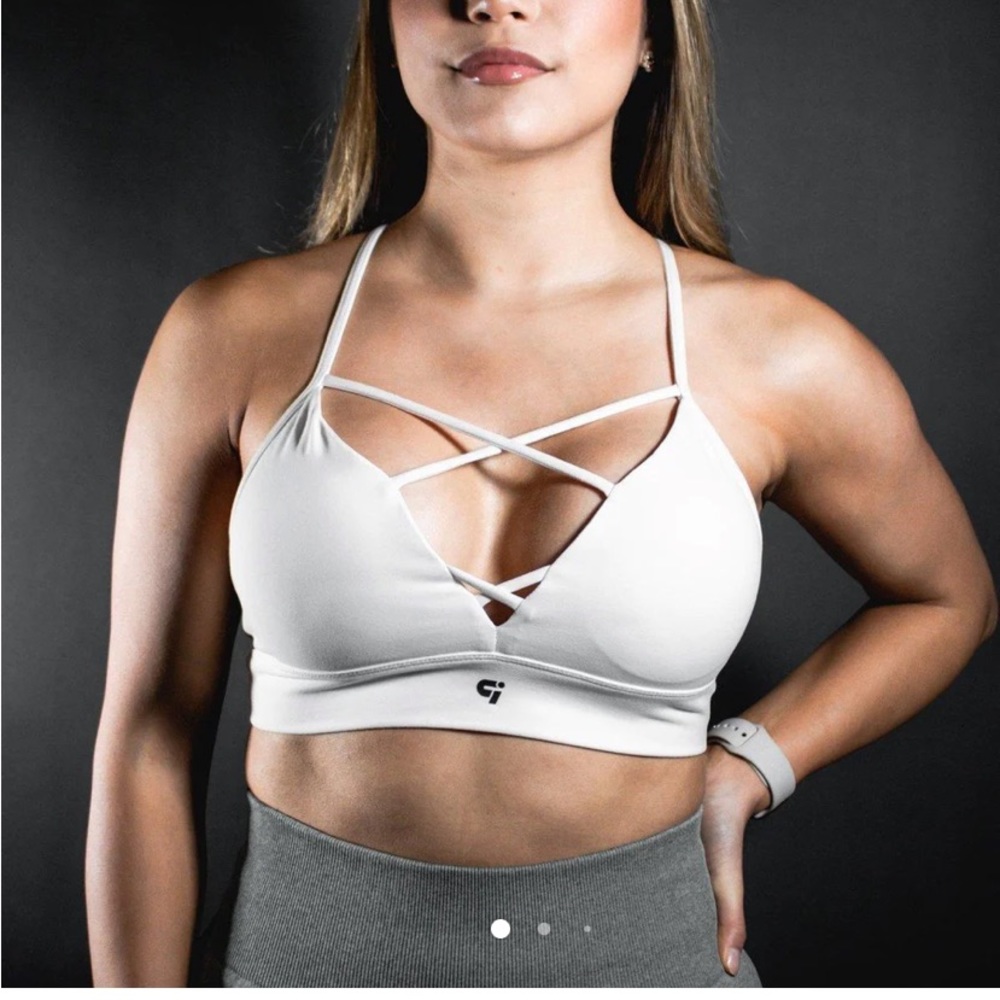 Irongrind White Sports Bra